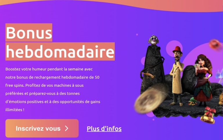 Cadoola Casino bonus hebdomadaire