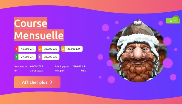 Cadoola Casino course mensuelle